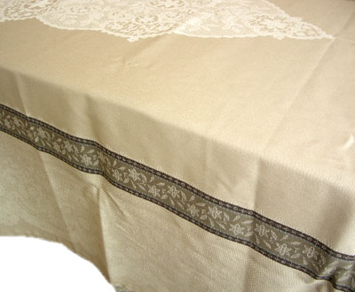 French Jacquard tablecloth, Teflon (Dentelle. Linen) - Click Image to Close
